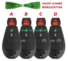 3/4/5 Button PCF7941 46 Chip 433MHZ For 2012-2016 
