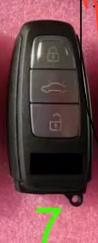 MLB 3 Buttons remote key 434MHZ ,For Audi  style