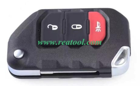 2+1 Button Flip Remote Car Key Fob OHT1130261 433MHz 4A PCF7939M For Jeep
