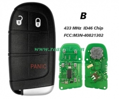 3 Button 433MHz FCC M3N-40821302 Smart Remote Car 