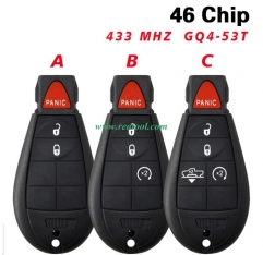 GQ4-53T Remote Car Key 4 Buttons 433MHz 46 Chip fo