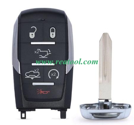 Aftermarket Smart Remote Car Key Fob 433.92MHz ASK PCF7939M 4A Chip for Dodge Ram 1500 2019 2020 OHT-4882056, OHT4882056