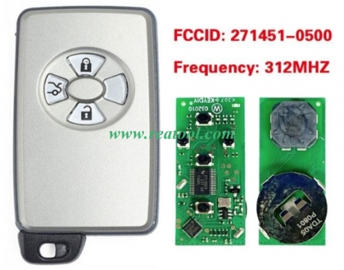 For TOYO-TA Smart Key, 3Buttons, P1 94 4D-67 Chip, 312MHz 271451-0500