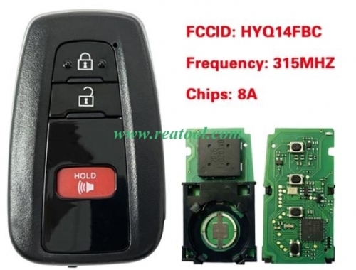 for TOYO-TA Prius 2016 2017 2018 2019 Keyless Smart Remote Key Fob HYQ14FBC 89904-47530 315MHz