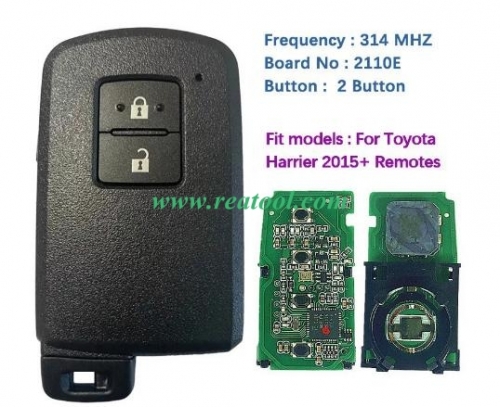 2110E 2 Button 314MHZ Car Smart Card Remote Key For TOYO-TA harrier 2015