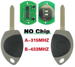 For TOYO-TA Cobra Straight Plate 2 Button 315MHz N