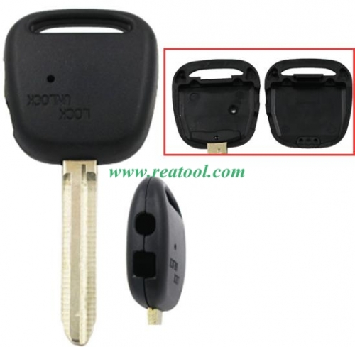 For TOYO-TA 2 button remote key with light hole with TOY43 blade