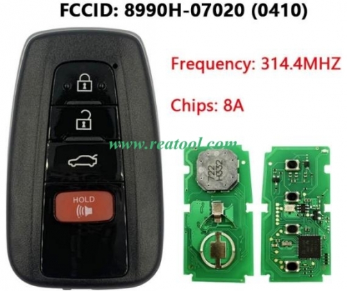 TOYO-TA Avalon 4 Button Smart Key 314.4MHZ HYQ14FBE 8990H-07020 (0410)