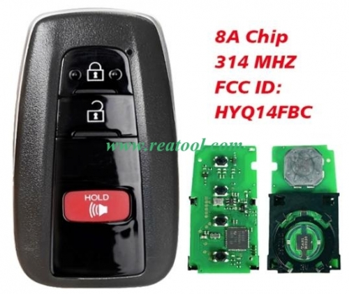 for TOYO-TA RAV4 2019 2020 2021 Smart Keyless Remote Key Fob Board# 231451-0351 HYQ14FBC 8990H-0R010 312MHz / 314MHz