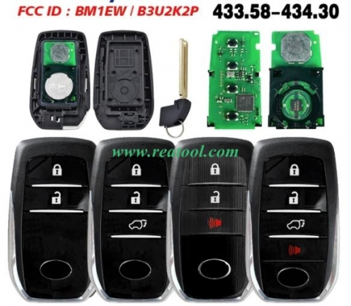 Smart Key B3U2K2L 0010 Board Fit For New TOYO-TA HILUX FORTUNER 433.58-434.30MHZ Can instead 0182 BM1ET FCC: BM1EW /B3U2K2P