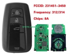 3 Button TOYO-TA Land cruiser Smart Key 231451-345