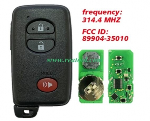 Prius TOYO-TA Prius 4Runner 2010+ Smart Key, 3Buttons, HYQ14ACX P1 98 4D-67, 315MHz Light Gray 89904-35010