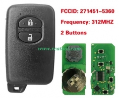 TOYO-TA Prado Smart Key 2 Buttons 312MHz Black Cov