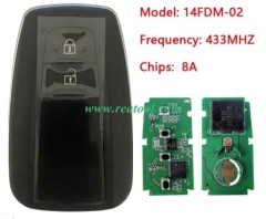 For TOYO-TA CHR 2 Button Proximity Smart Remote FC