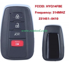 Smart Remote Car Key With 4 Buttons 314.3MHz for T