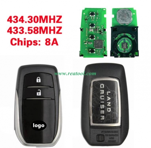 TOYO-TA Land Cruiser 2020-2021 Smart Key Remote 2 buttons 0010 A9（434.30/433.58） 89904-60X50