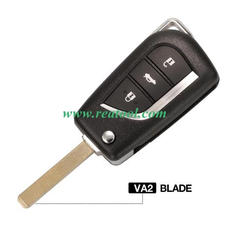 TOYO-TA 3 button remote key shell 
with VA2 307 blade