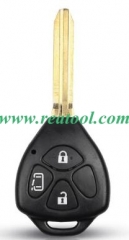 For TOYO-TA 3  button remote key shell with Toy43 
