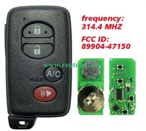 TOYO-TA Prius 2010+ Smart Key, 4Buttons, HYQ14ACX 5290, 314.4MHz 89904-47150