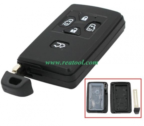 For TOYO-TA 5 button remote key shell , the blade with two side groove (black)