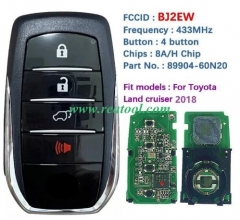 TOYO-TA Land Cruiser 2018 Smart Key Remote 4 Butto