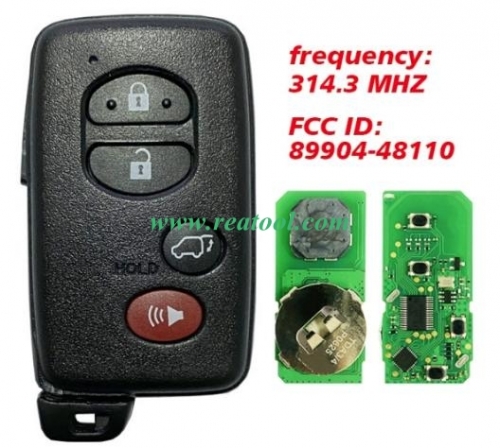 2008-2013 TOYO-TA Highlander 4-Button Smart Key Fob (FCC HYQ14AAB, PN 89904-48110, Board 271451-0140)
