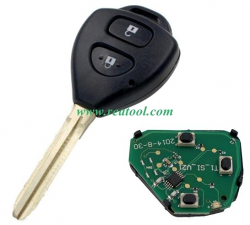 TOYO-TA 2 Buttton Remote key
with 4D67 Transponder with 315mhz