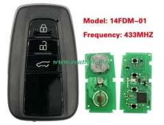 New Key For TOYO-TA RAV4 2019 3Buttons, 433MHZ 14F