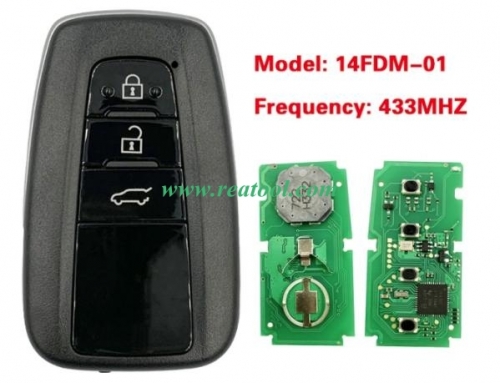 New Key For TOYO-TA RAV4 2019 3Buttons, 433MHZ 14FDM-01 231451-0410