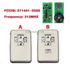 Smart Keyless Go Remote Key Fob FSK 312MHz ID71 Ch