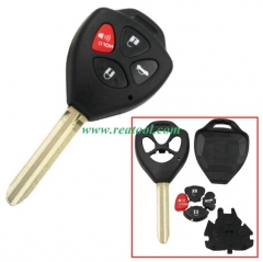 For TOYO-TA 3+1 button remote key shell with Toy43