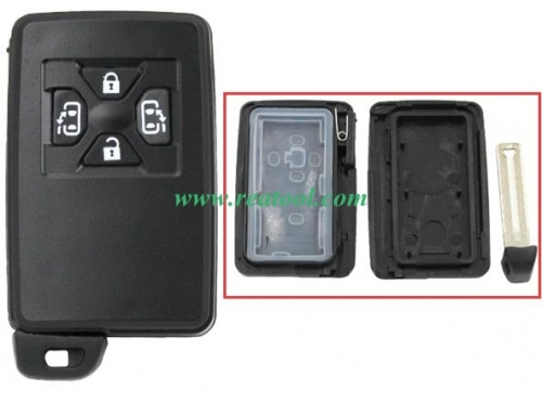 For TOYO-TA 4 button remote key shell , the blade with two side groove (black)