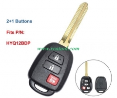 3 Buttons Remote Control Car Key Fob 314MHz H Chip