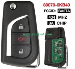 3 Button BA2TA 433MHz 8A Chip 89070-0KB40 Folding 