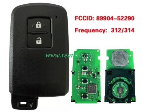 2012-2019 For TOYO-TA Prius RAV4 2- Button Smart Key 312MHZ PN 89904-52290 2110B 312/314(G Board 0020)