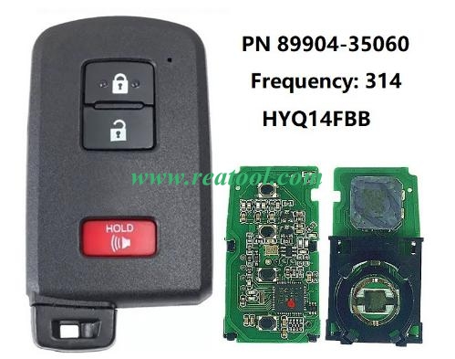 2021-2021 TOYO-TA 4Runner 3-Button Smart Key PN 89904-35060 HYQ14FBB (G BOARD) 231451-0010