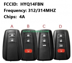 Aftermarket 2/3/4 Button Smart Key For TOYO-TA Cor