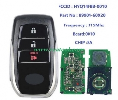 2020-2021 TOYO-TA Land Cruiser / 3-Button Smart Ke