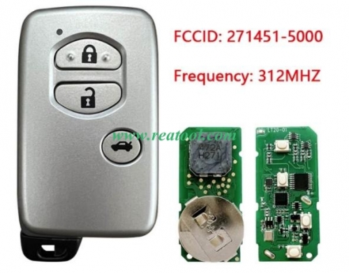 3 Button Aftermarket Smart TOYO-TA Key Crown 2009-2013 312FSK PCB Board Number 271451 - 5000 271451-5290