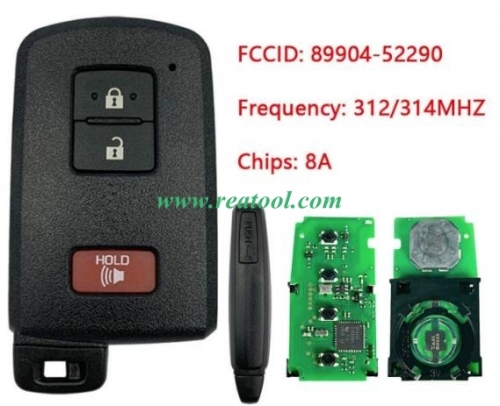 For TOYO-TA 3 Button Proximity Remote Fcc HYQ14FBA AG Board 2110 Pn 89904-52290
