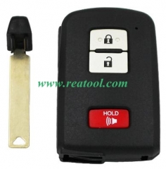 For TOYO-TA 2+1 button remote key shell ,the butto