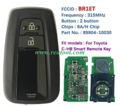 For TOYO-TA C-HR smart key 2buttons 315mhz dst aes