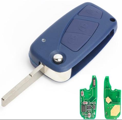 For Fiat remote key with ID48 chip 433MHZ( 3 Buttons , blue )