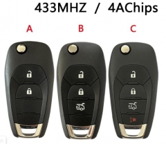 Flip Key For Chevrolet Onix 433.92MHz ASK, NCF2960