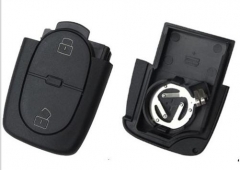 For Audi 2 buttons remote key blank part 
with sma