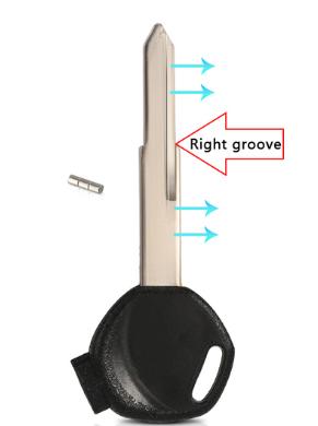 For Honda-Motor bike key blank
with right blade in black