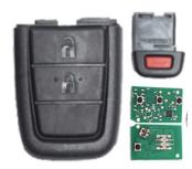 For Chevrolet black 2+1 button remote key
with 434