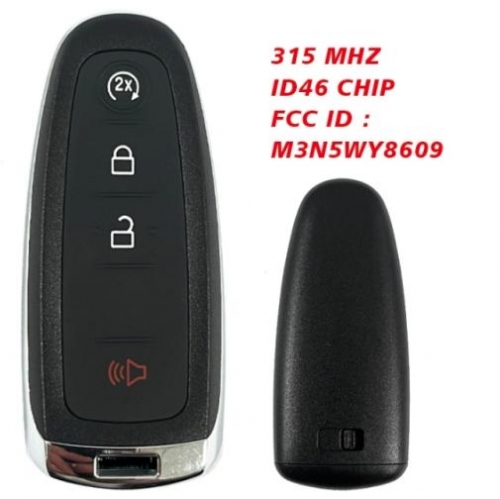 4 Button Remote Smart Car Key 315Mhz ID46 Chip FCC M3N5WY8609 for Ford Explorer Edge Expedition Flex C-Max