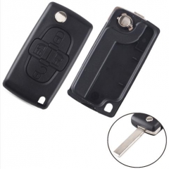 For Citroen 407 4 buttons 
flip key blank 
 "HU83-