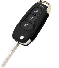 For Ford 3 button flip remote key shell with Hu101